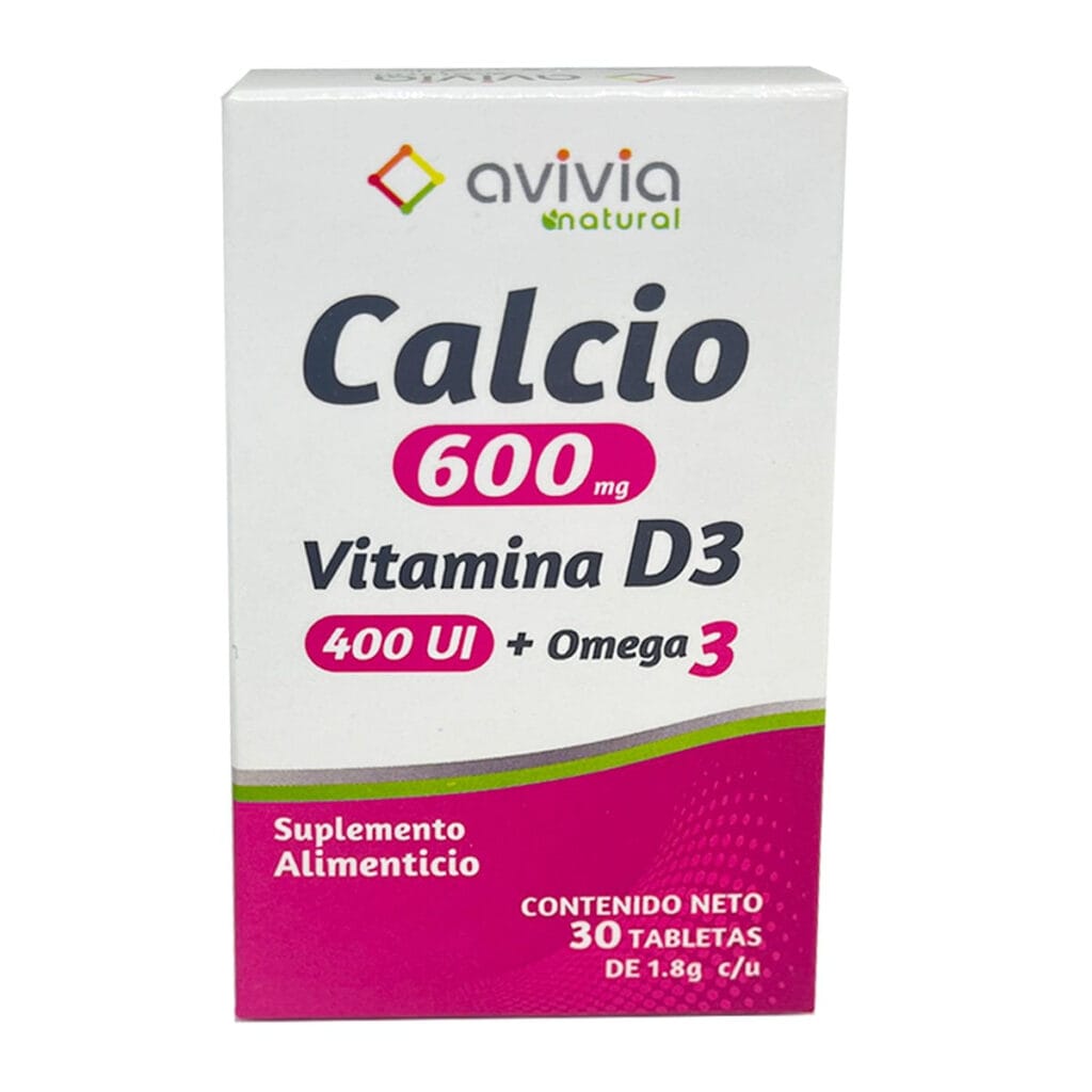 CALCIO/VITAMINA D3+OMEGA-3 (Avivia) c/30 TABS. 600 MG/400 UI.