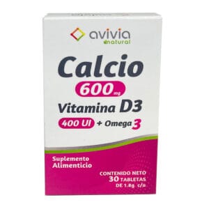 CALCIO/VITAMINA D3+OMEGA-3 (Avivia) c/30 TABS. 600 MG/400 UI.