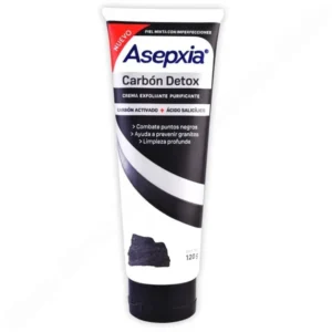 ASEPXIA Carbón Detox LIMP. EXFTE. PURFNTE. Crema Tubo c/120 G.