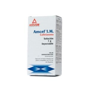AMCEF I.M. Sol. Iny. c/1 FCO. AMP. 1 G/3.5 ML.