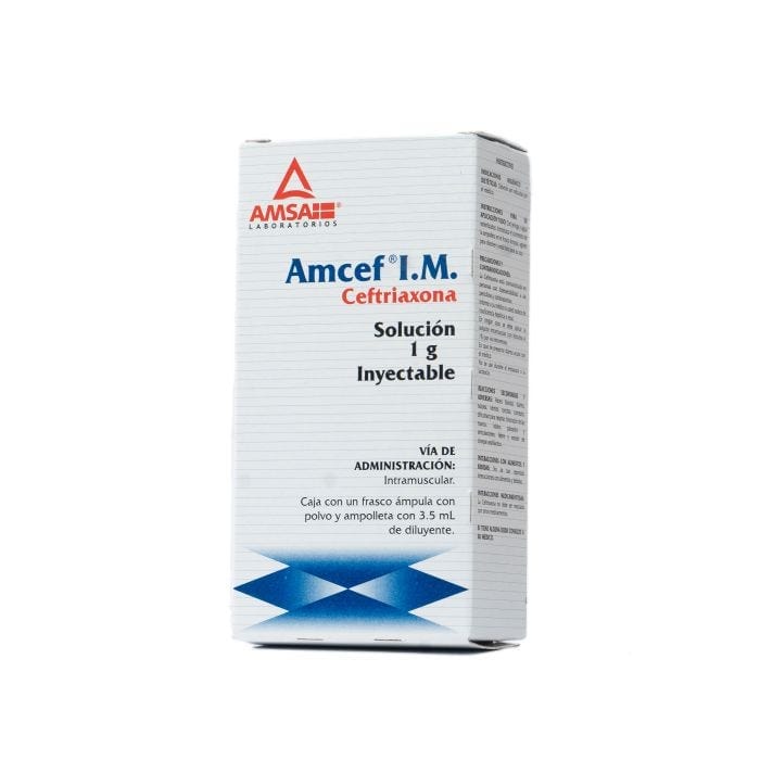 AMCEF I.M. Sol. Iny. c/1 FCO. AMP. 1 G/3.5 ML.