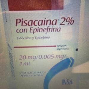 PISACAINA 2% c/EPINEFRINA Sol. Iny. c/1 FCO. AMP. 50 ML. 20-0.005 MG/1 ML.