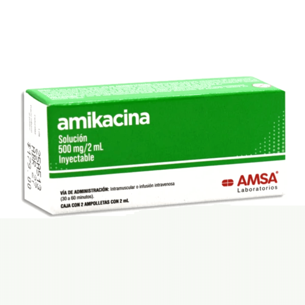AMIKACINA (Amsa) Sol. Iny. c/2 AMPTAS. 500 MG/2 ML.