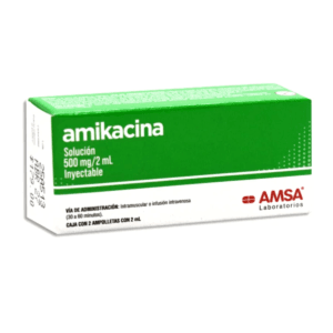 AMIKACINA (Amsa) Sol. Iny. c/2 AMPTAS. 500 MG/2 ML.