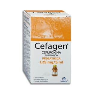 CEFAGEN SUSP. Pediátrica Fco. 50 ML. 125 MG/5 ML.