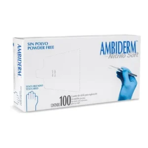 AMBIDERM NITRILO GUANTE EXPLN. AZUL ROYAL No Esteril "MED" c/100 Pzs.