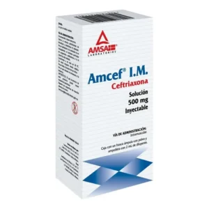 AMCEF I.M. Sol. Iny. c/1 FCO. AMP. 500 MG/2 ML.
