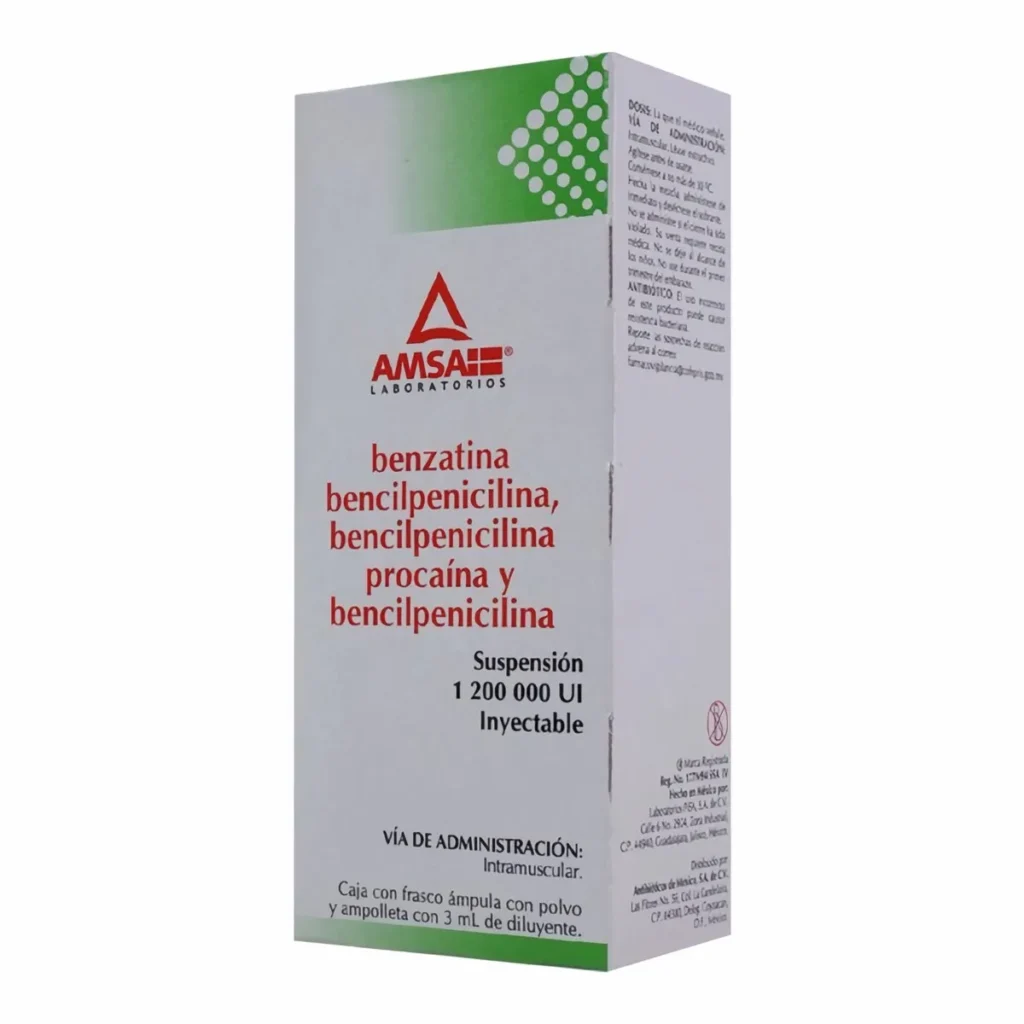 BENZATINA BPNA/BPNA.PROC./BPNA. (Amsa) Susp. Iny. c/1 FCO. AMP. 1´200M UI/3 ML.