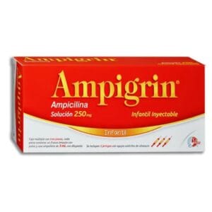 AMPIGRIN INFANTIL Sol. Iny. c/3 FCOS. AMP. 250 MG. y 3 Jeringas.
