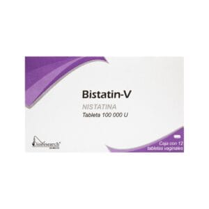 BISTATIN-V c/12 TABS. Vaginales 100,000 UI.